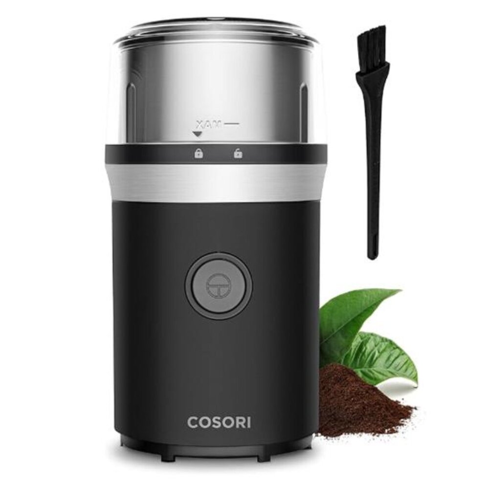 COSORI Coffee Espresso Grinder Electric Stainless Steel Blades, 12 Cups, Black